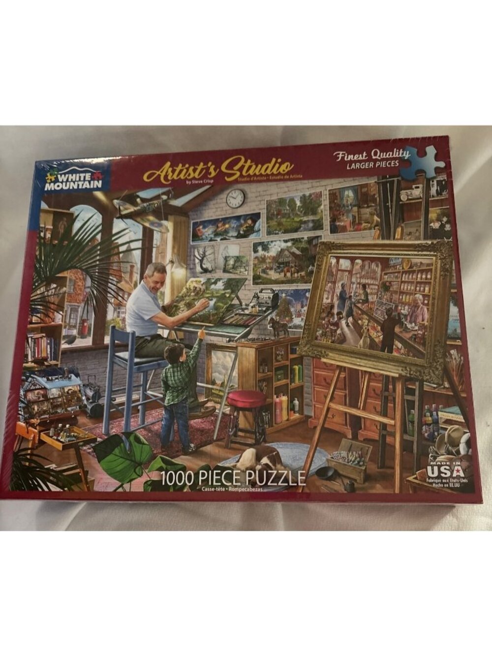 Artists Studio 1000 Piece Puzzle By White Mountain - Large Pieces Made In USA